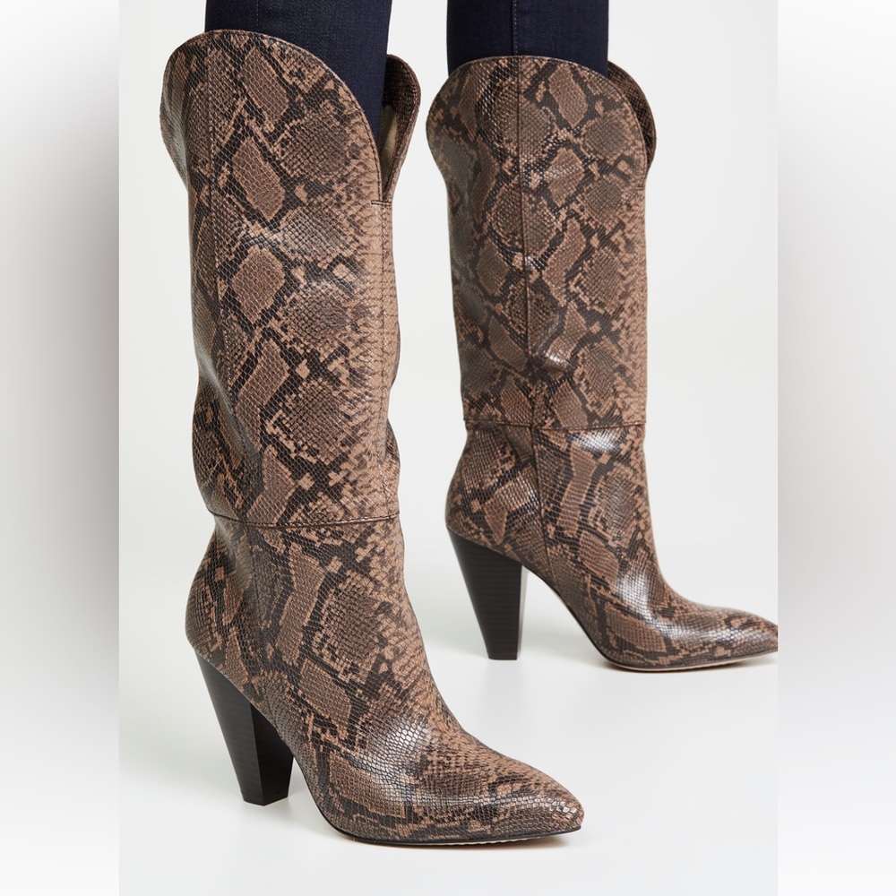 SPLENDID Snake-skin Brown Boots